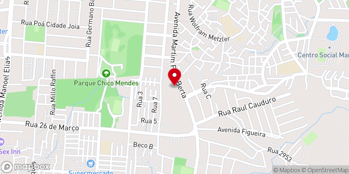 Map showing location of Igreja Pentecostal de Poder e Milagres Gideão e os 300 (Sede)
