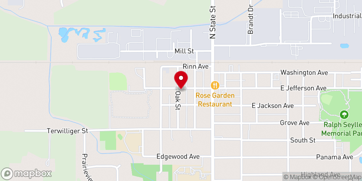 Map showing location of Zion United Methodist Church