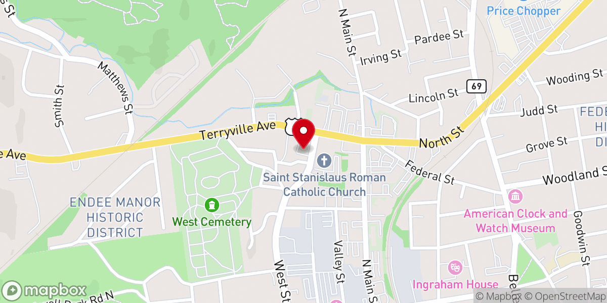 Map showing location of Calvary Advent Christian Church