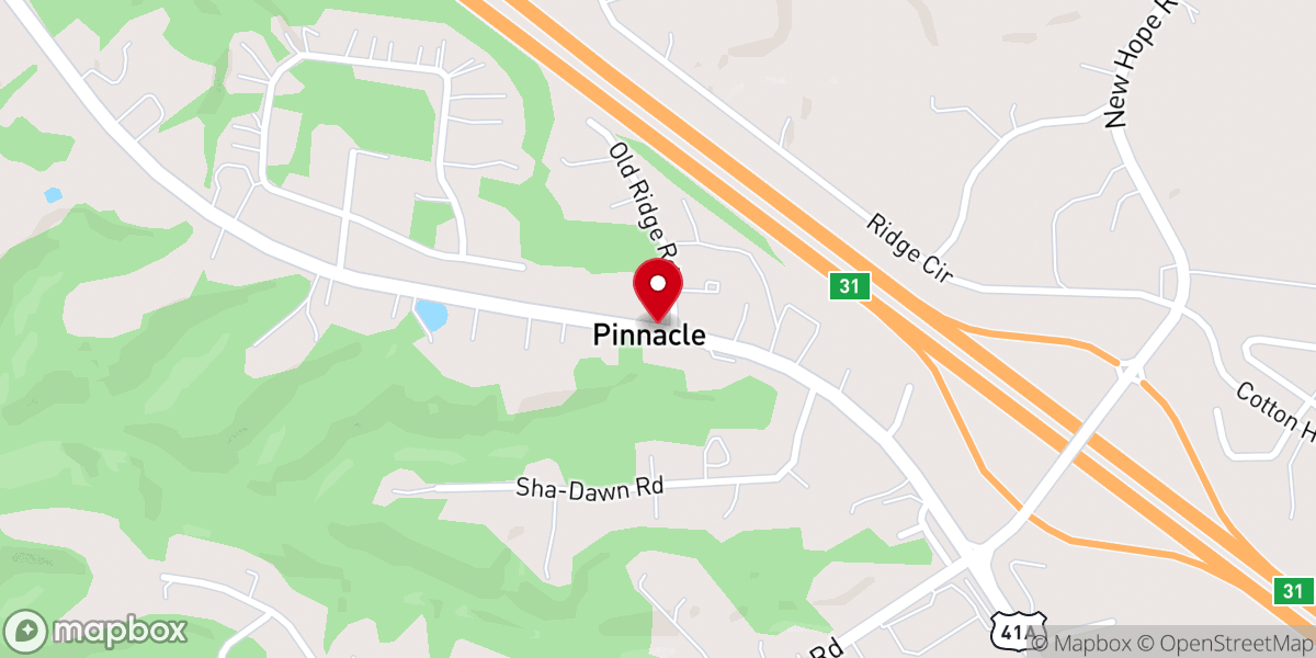 Map showing location of Clarksville Highway Church