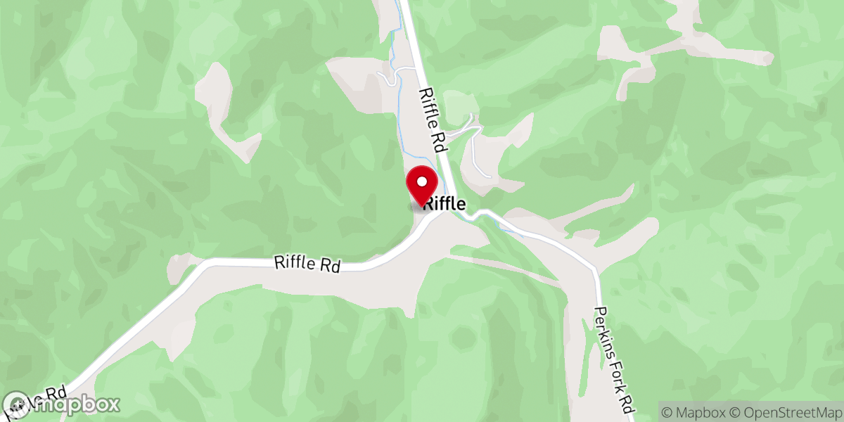 Map showing location of Riffle Community Church