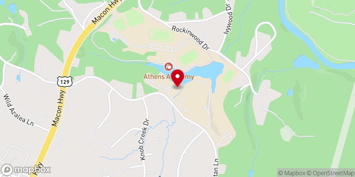 Map showing location of Oconee Fellowship