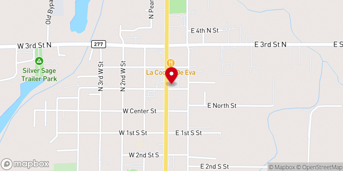 Map showing location of Chamber of Commerce