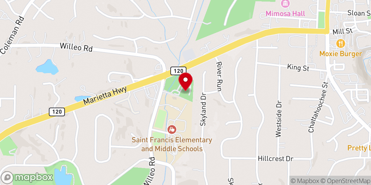 Map showing location of The King's Court Atlanta