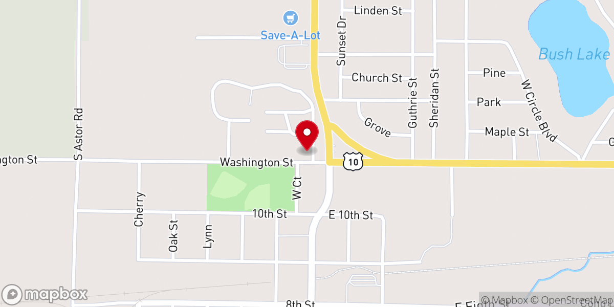 Map showing location of Pastor Rich