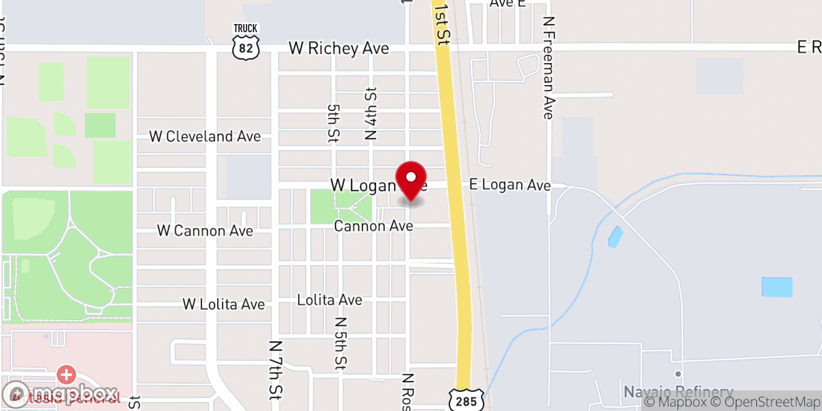 Map showing location of Sacred Hearts Sisters