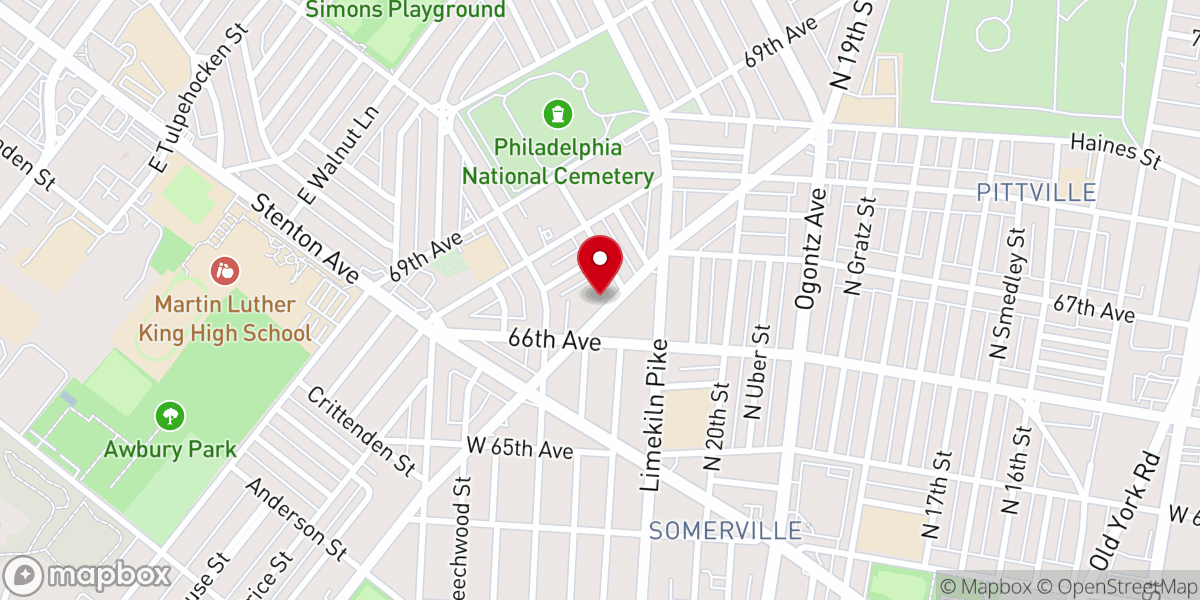 Map showing location of New Era Baptist Church