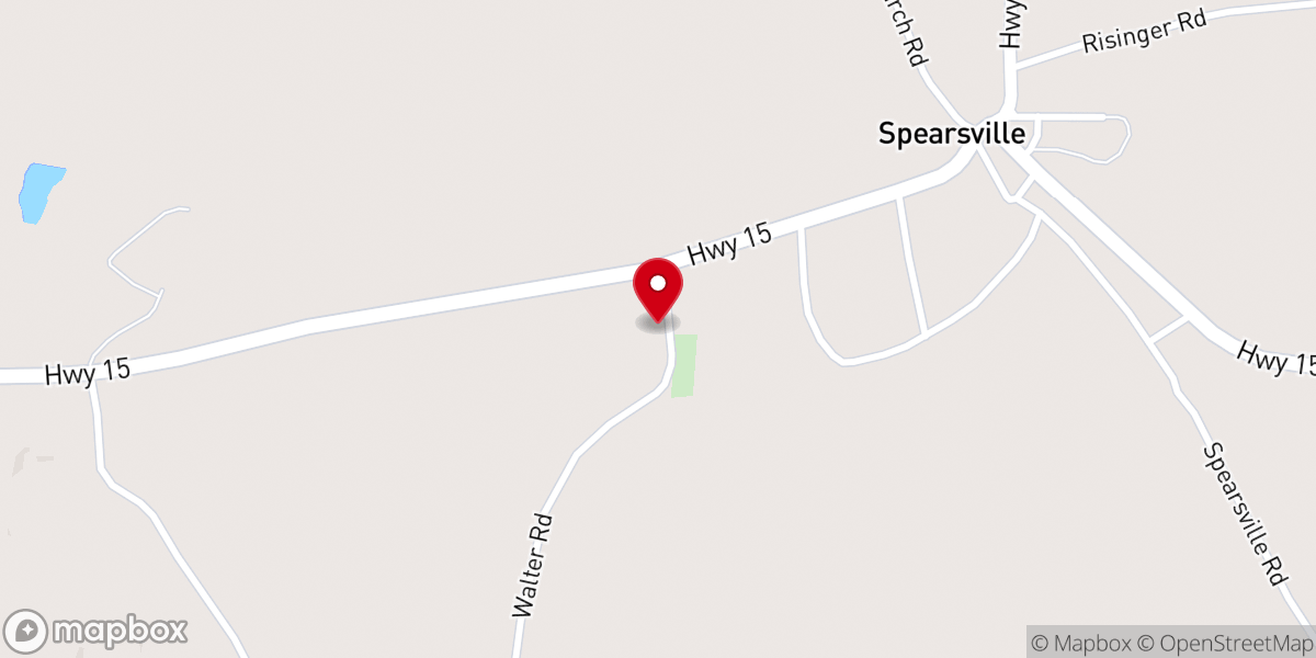Map showing location of Mount Pisgah Church