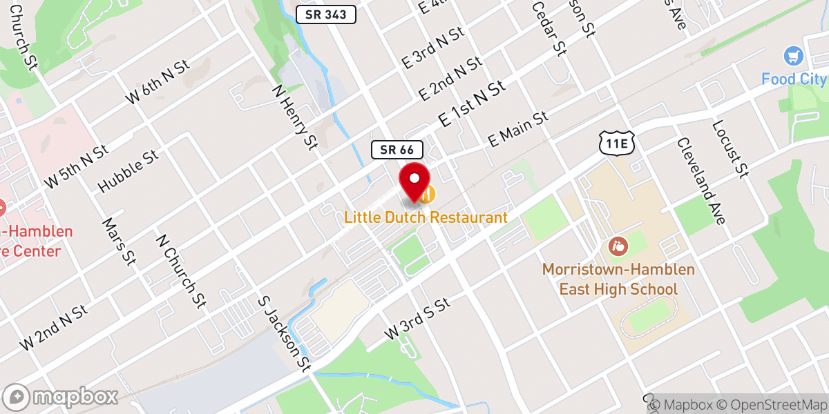 Map showing location of Daily Bread Community Kitchen