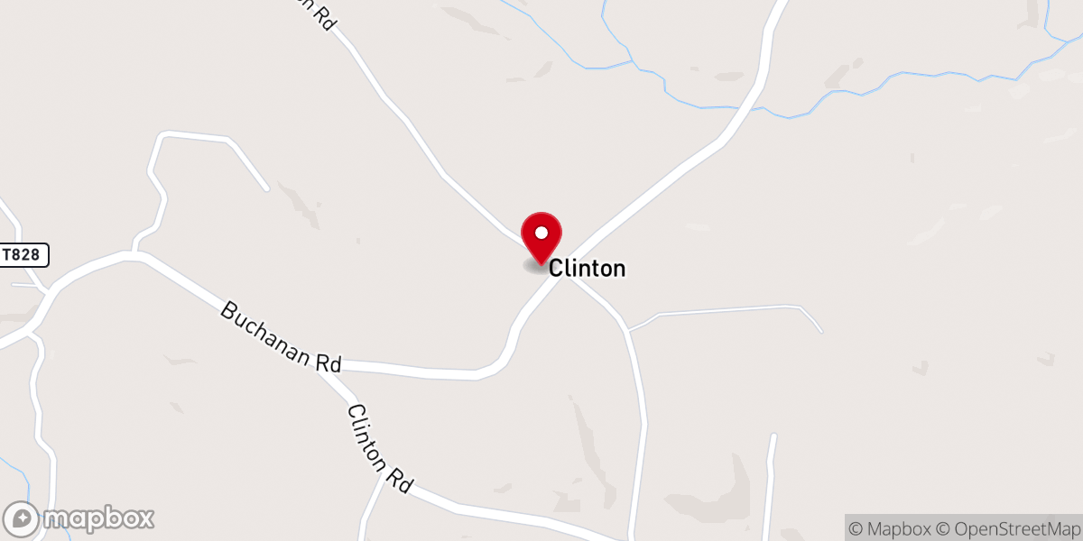 Map showing location of Clinton Church of God
