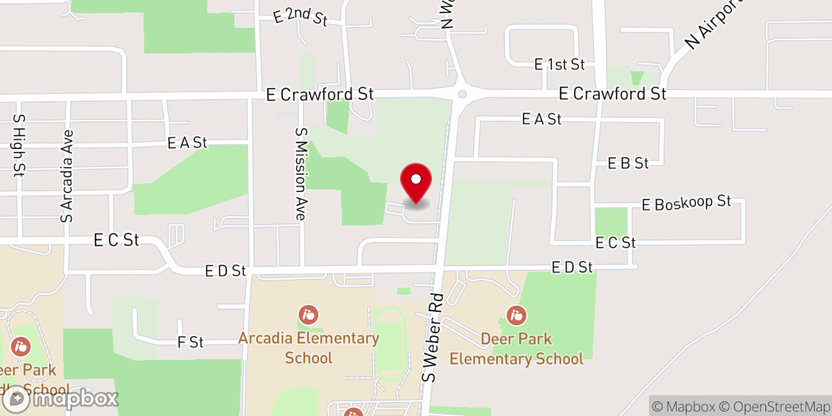 Map showing location of Faith Lutheran Church