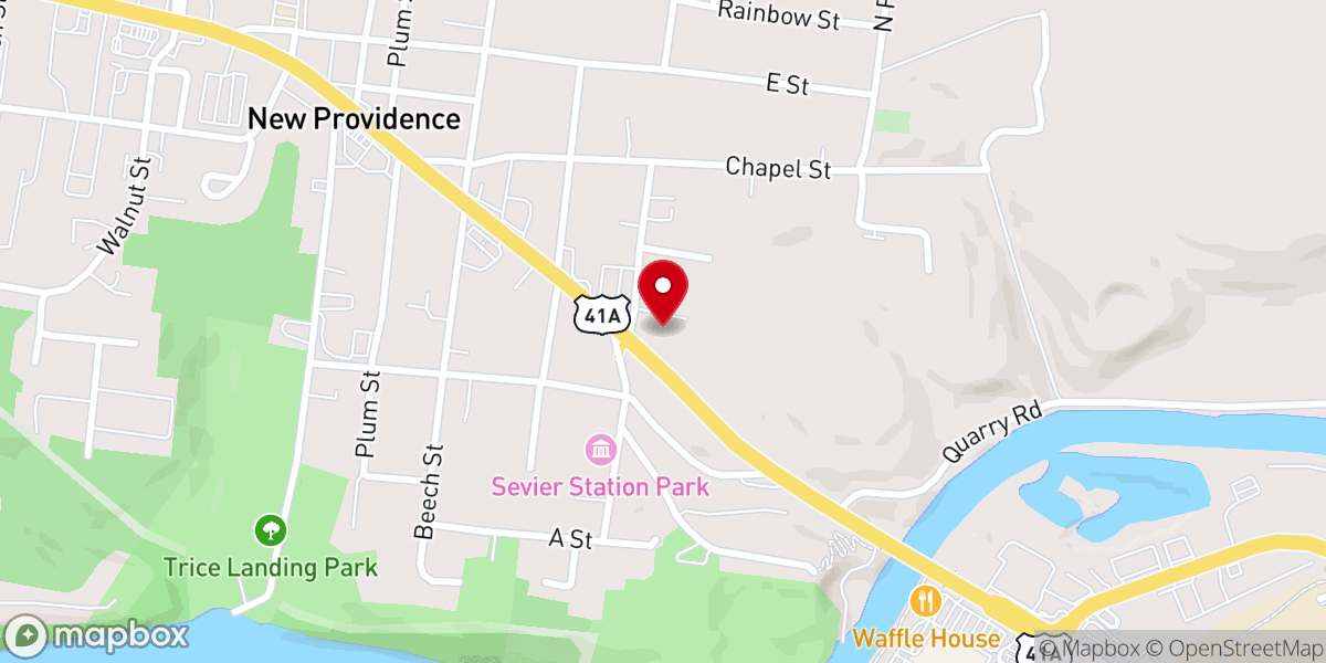 Map showing location of Tabernacle Missionary Baptist Church