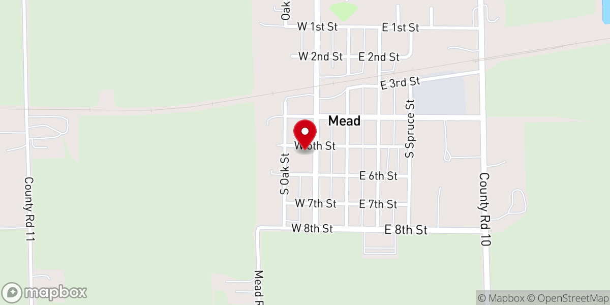 Map showing location of Alma Evangelical Lutheran Church