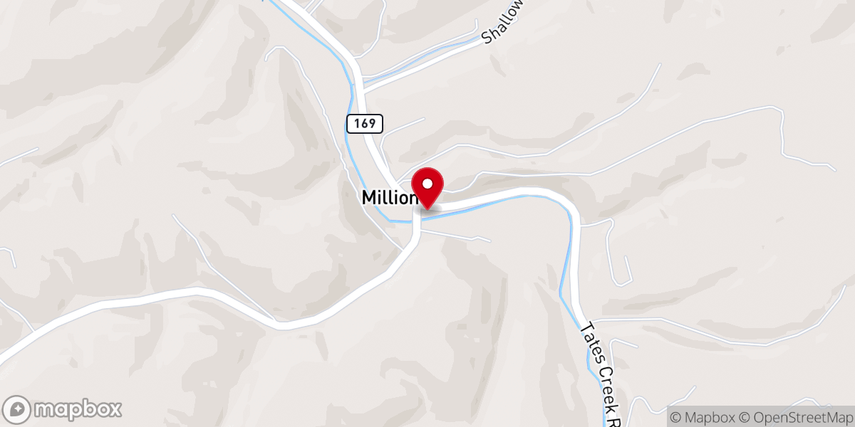 Map showing location of Million Bible Church