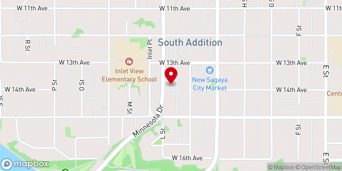 Map showing location of First Church of Christ Scientists