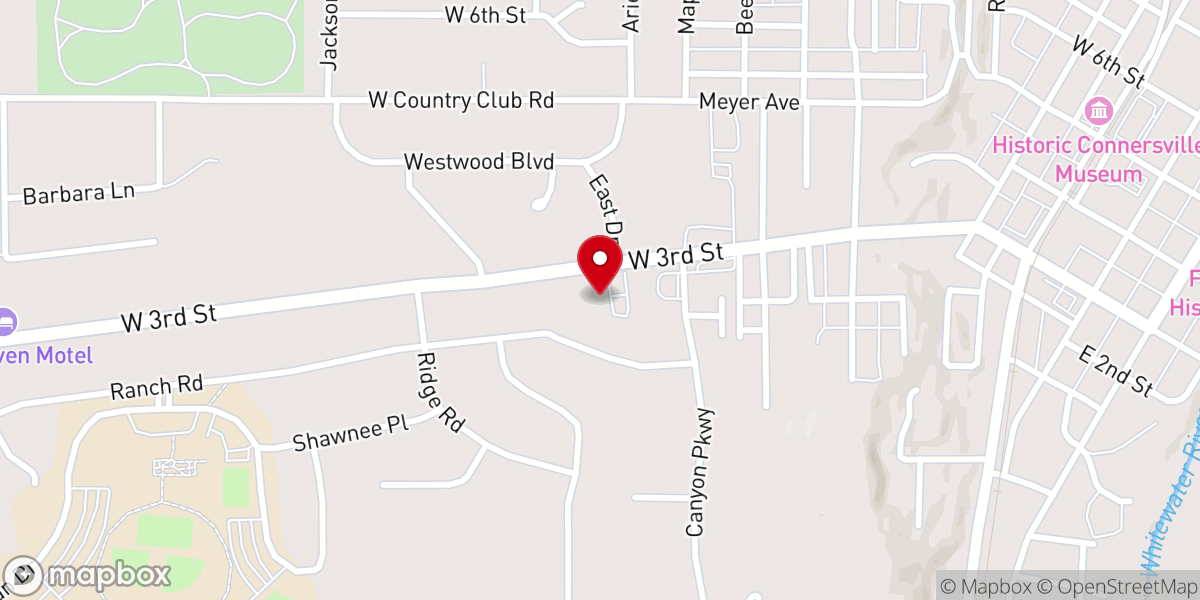 Map showing location of Peace Lutheran Church