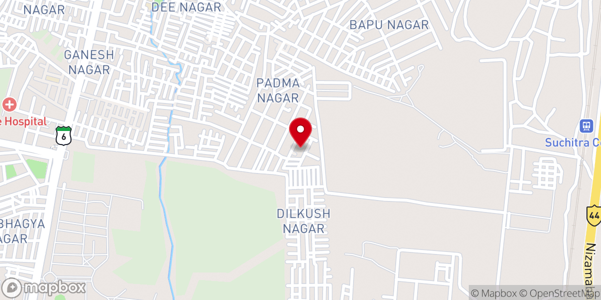 Map showing location of St. George Orthodox Syrian Church