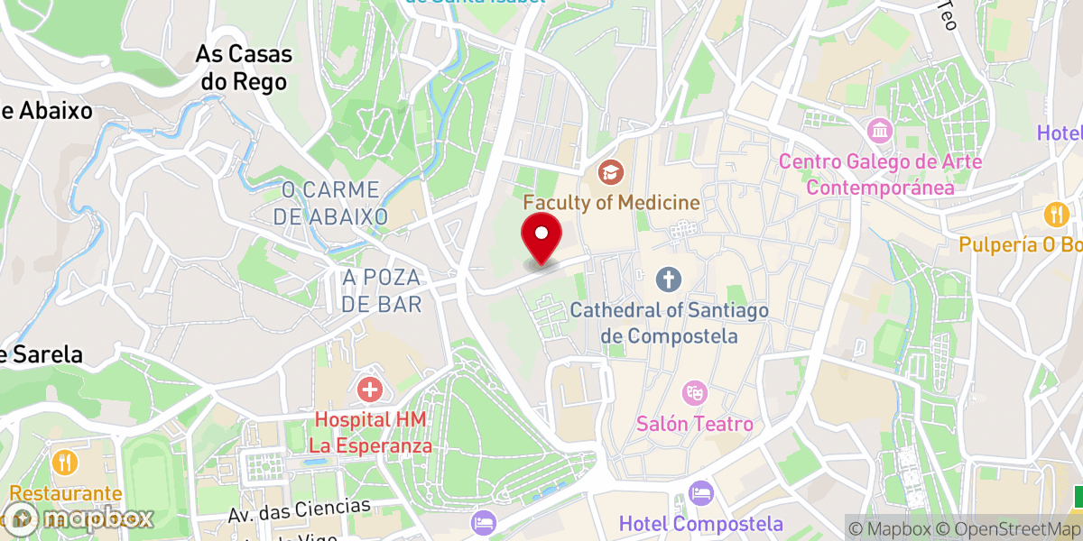 Map showing location of Pensión Hortas P.R.