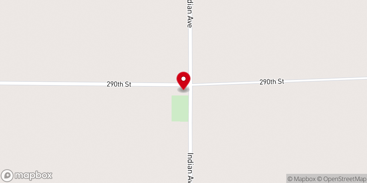 Map showing location of St. Paul Lutheran Church
