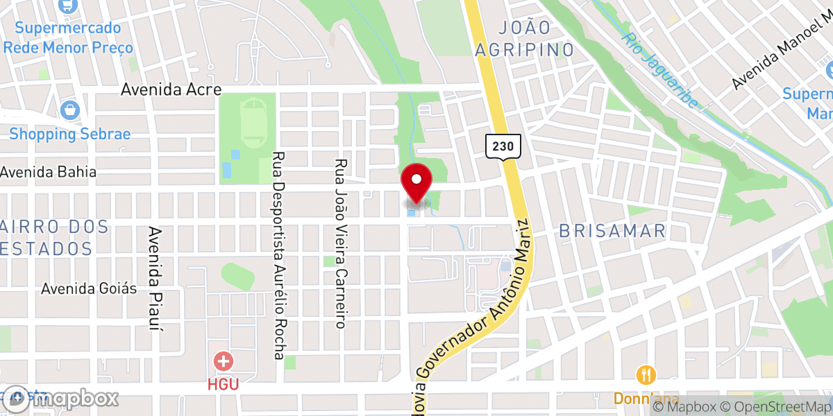 Map showing location of Igreja Batista Farol
