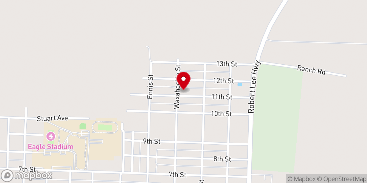Map showing location of Beaty Family