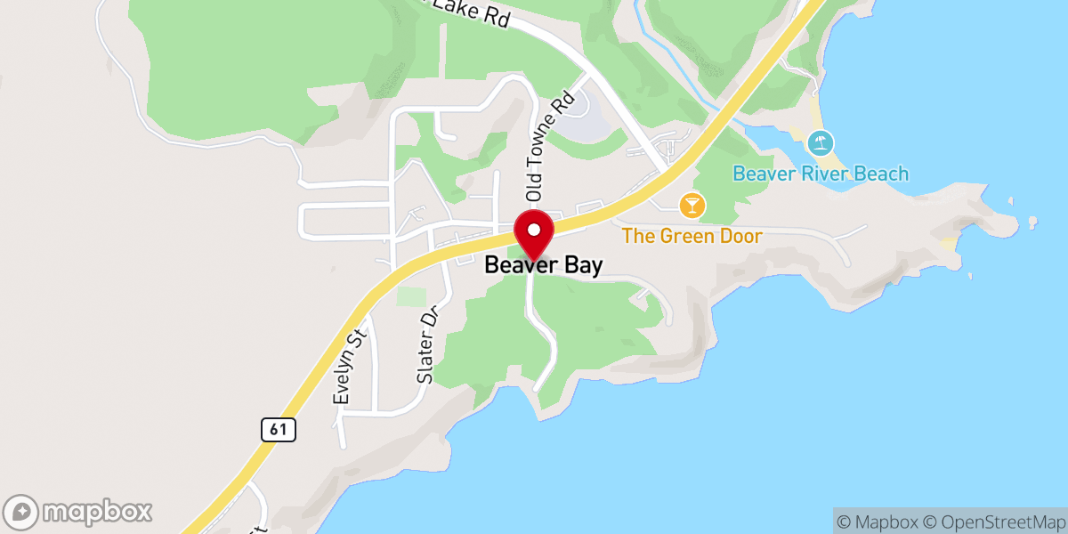 Map showing location of Beaver Bay