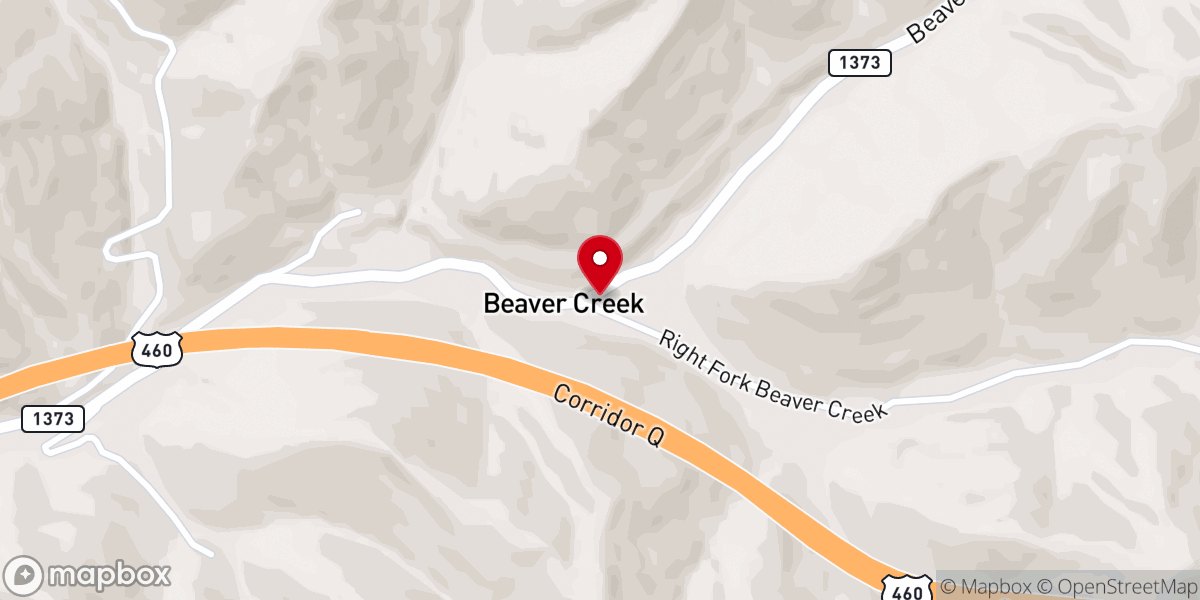Map showing location of Beaver Creek Church of Christ