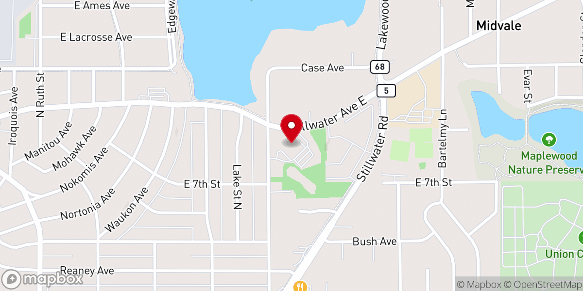 Map showing location of Beaver Lake Lutheran Church Elca
