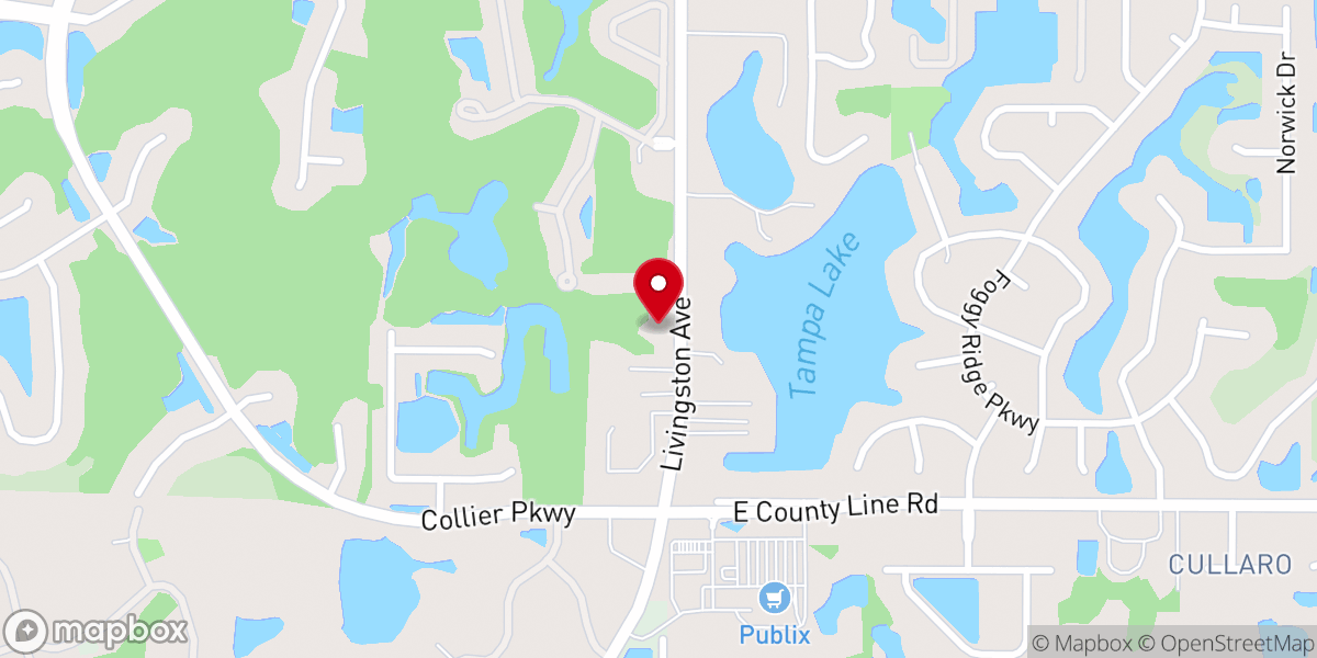 Map showing location of Land O' Lakes Bible Chapel