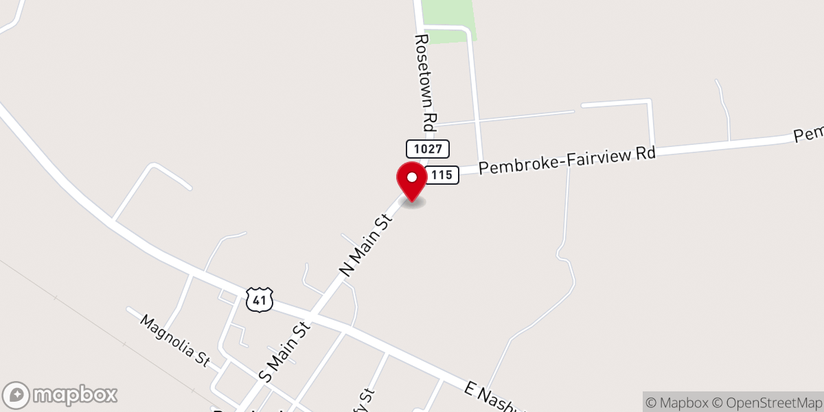 Map showing location of St. Bethlehem Missionary Baptist Church