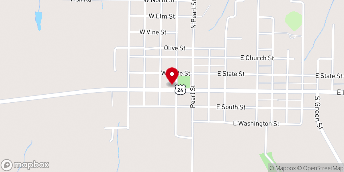 Map showing location of Astoria United Methodist Church