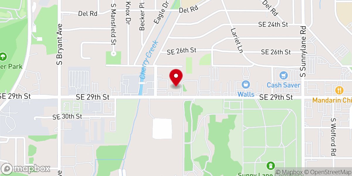 Map showing location of Ascension Lutheran Church
