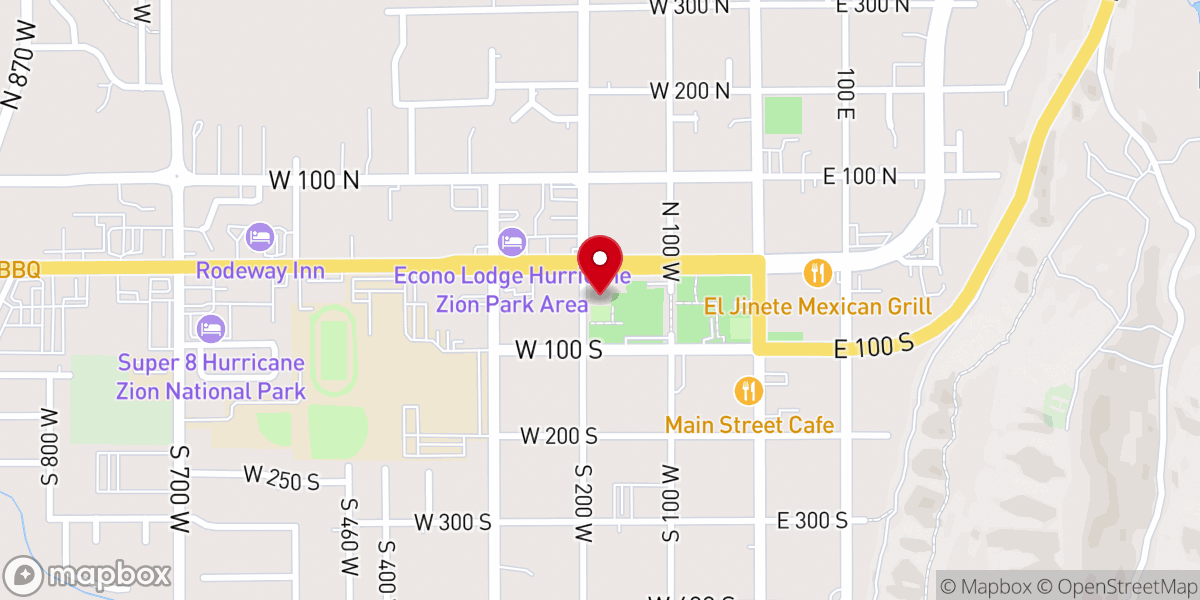 Map showing location of FamilySearch center