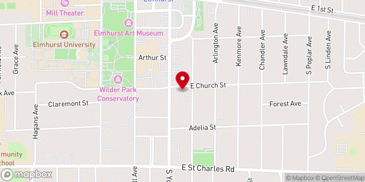 Map showing location of Episcopal Church-Our Saviour