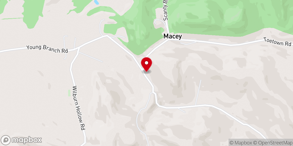 Map showing location of Maces hill missionary baptist