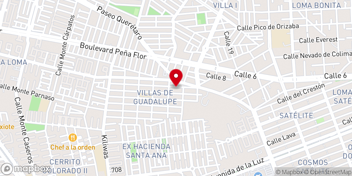 Map showing location of Iglesia Evangélica Cristiana Espiritual
