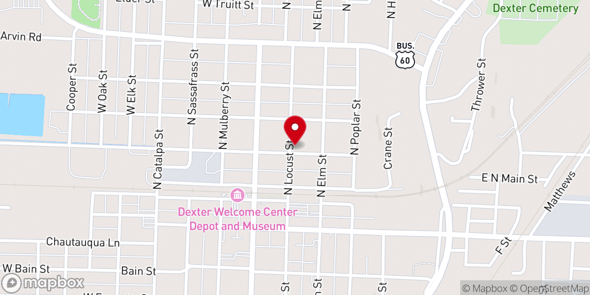 Map showing location of Sacred Heart Pastor