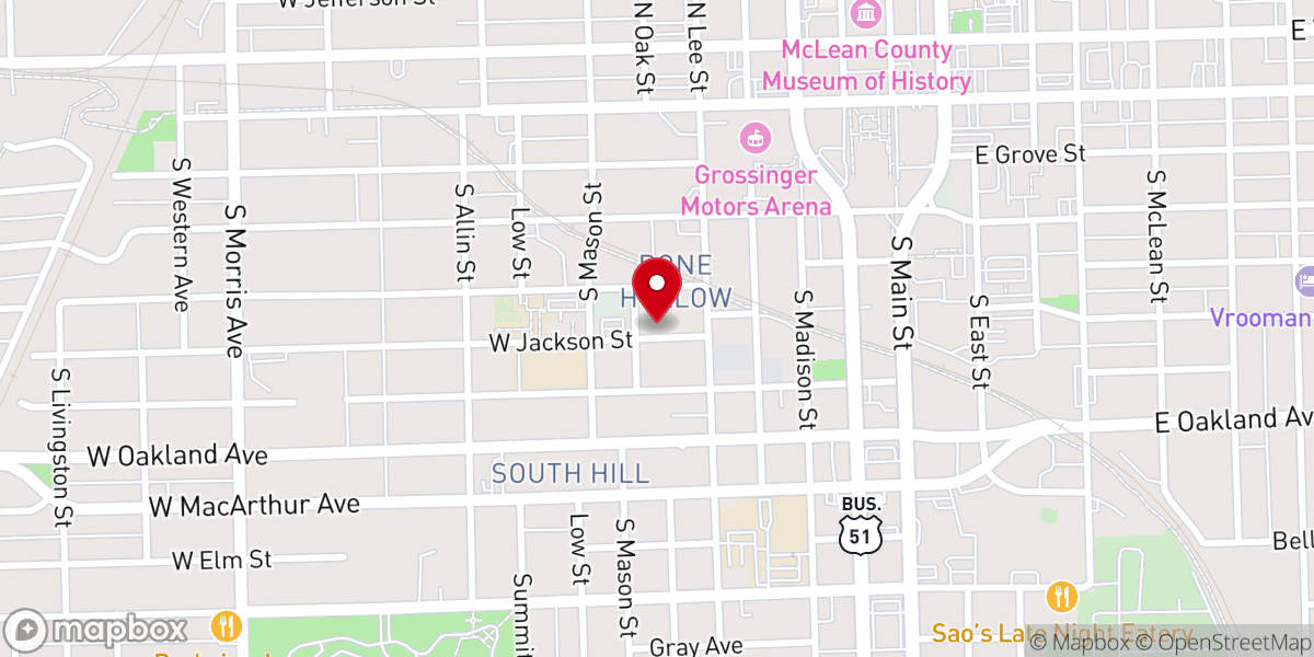 Map showing location of Union Missionary Baptist Church