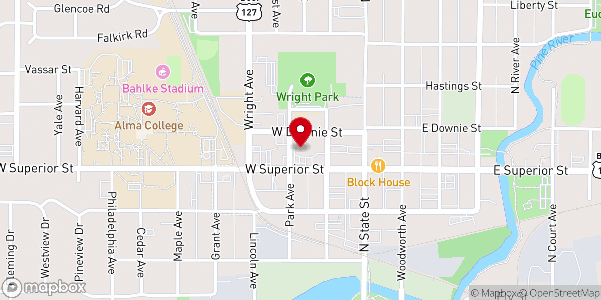 Map showing location of His Place