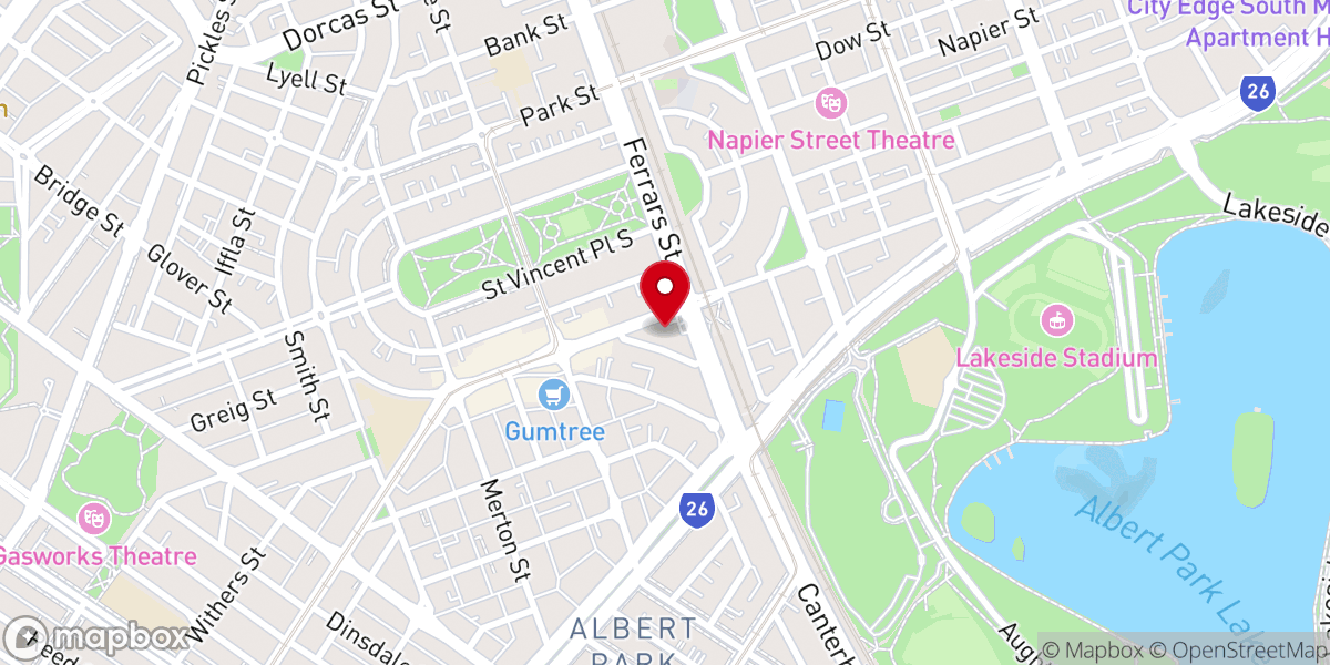 Map showing location of Anglican Parish of the Parks