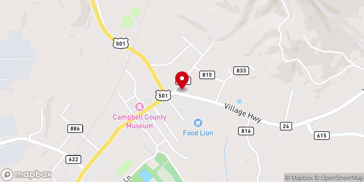 Map showing location of Faith Baptist Church