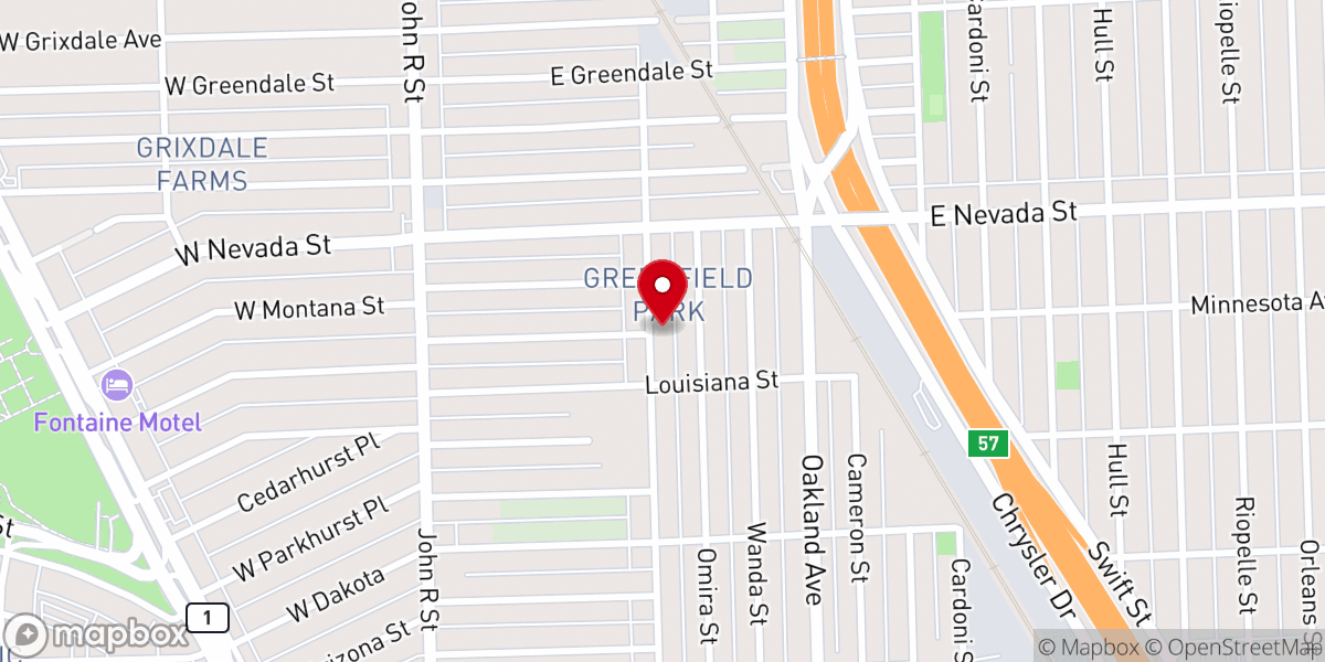 Map showing location of Pentecostal House of God