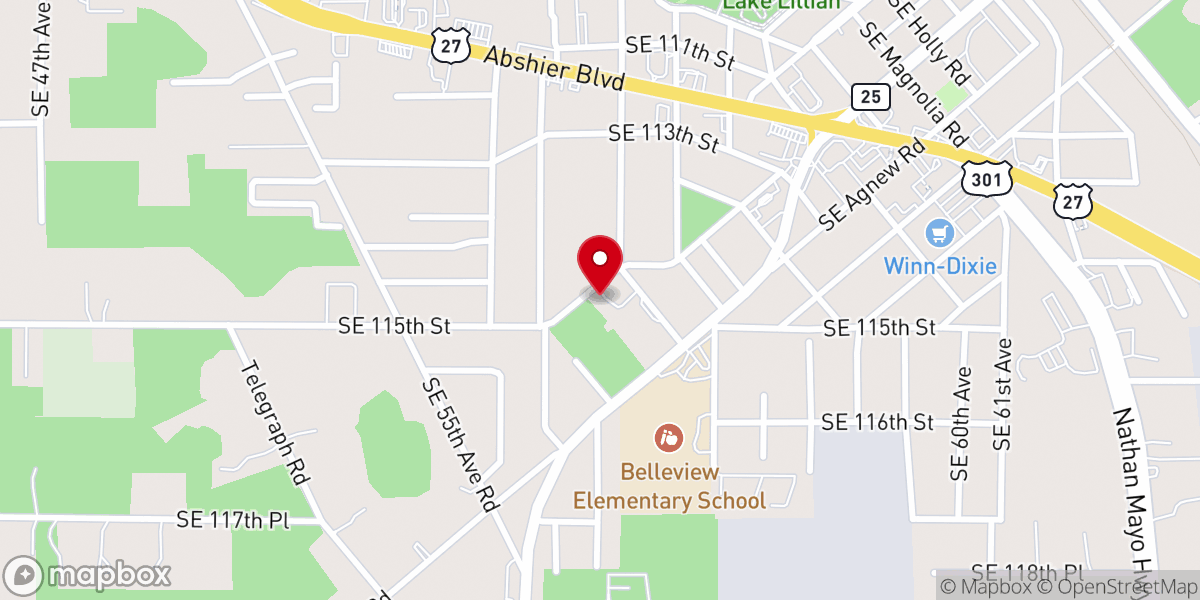 Map showing location of Belleview United Methodist Thrift