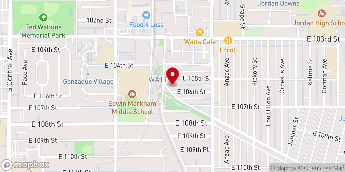 Map showing location of St John's United Methodist Church