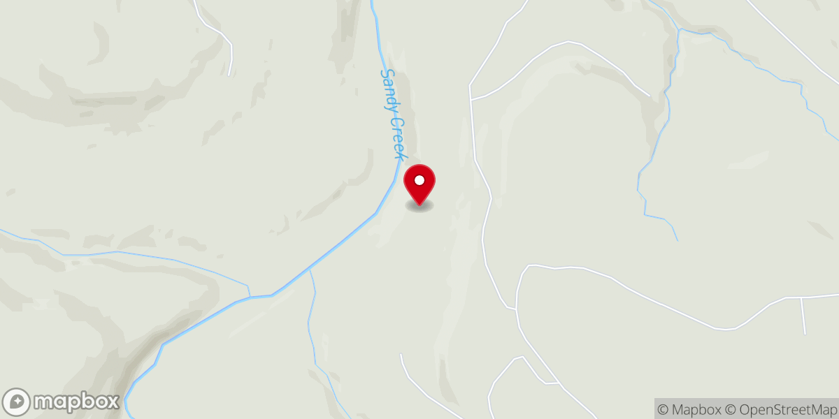 Map showing location of Polk Presbyterian Church