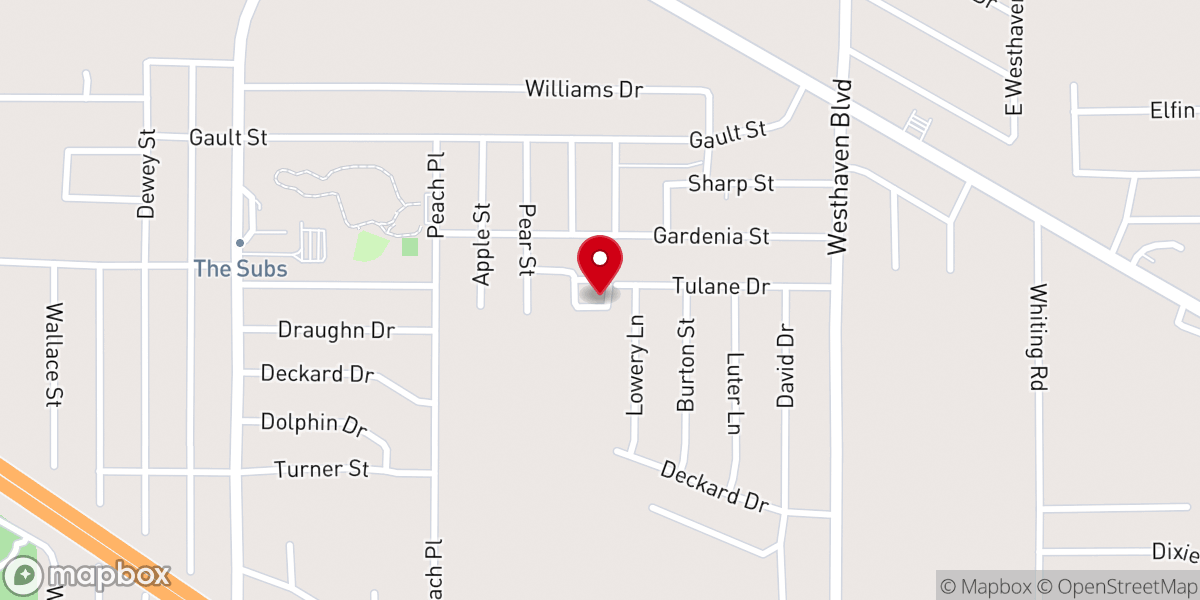 Map showing location of New Mc Raven Hill Missionary Baptist Church