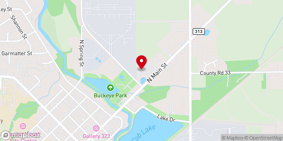 Map showing location of Bluffton Community