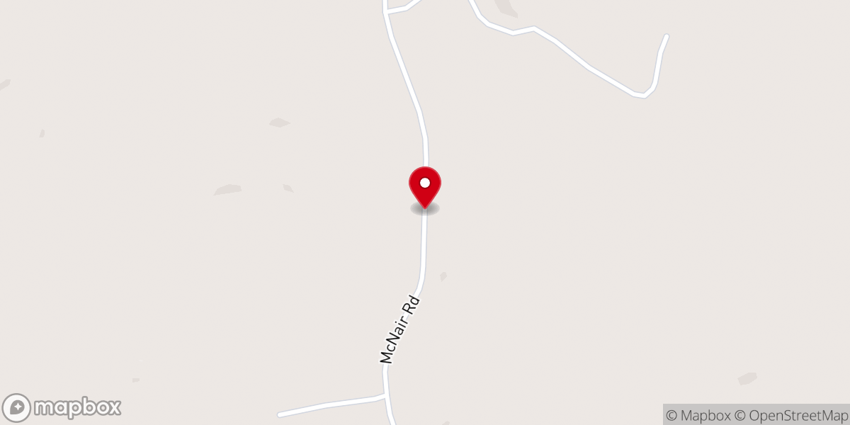 Map showing location of Mcnair United Methodist Church