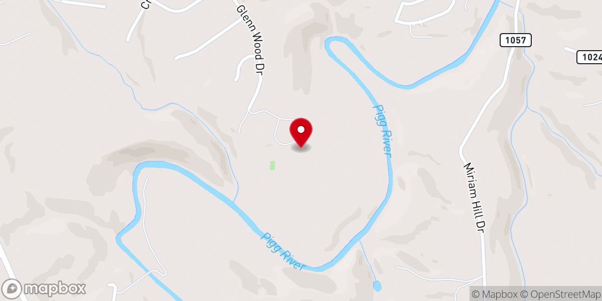 Map showing location of Bedrock Church Franklin Co