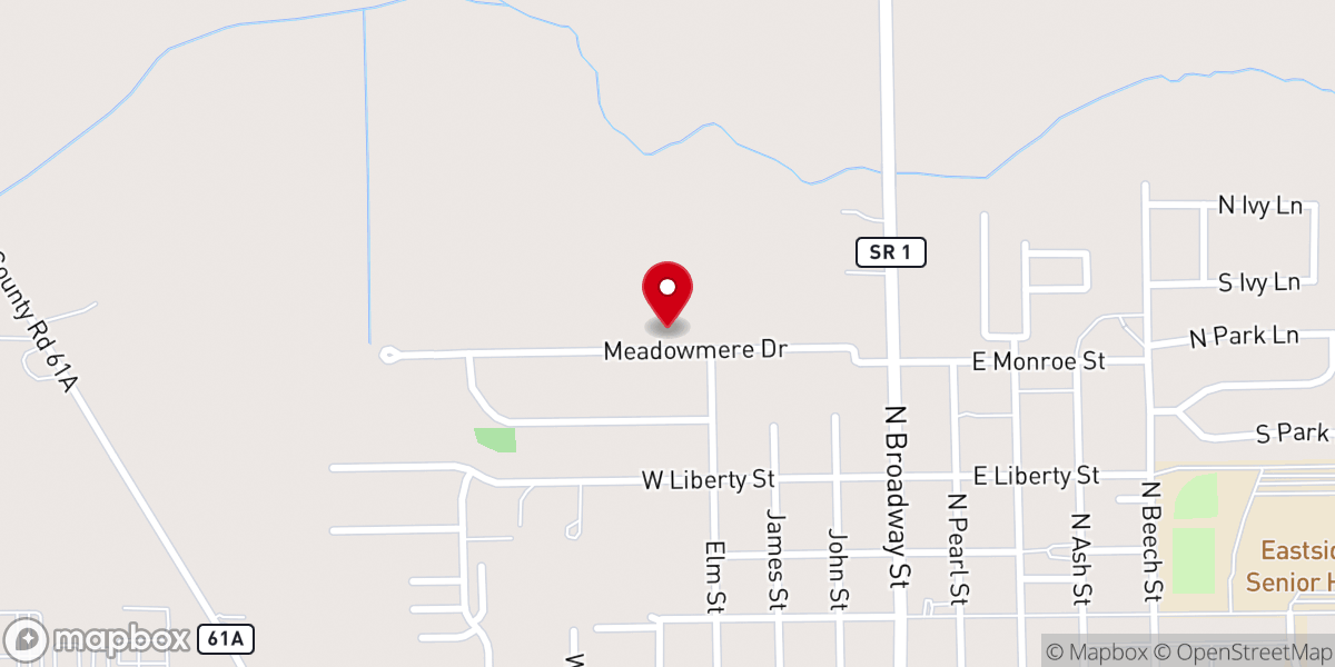 Map showing location of North Indiana Emmaus Community